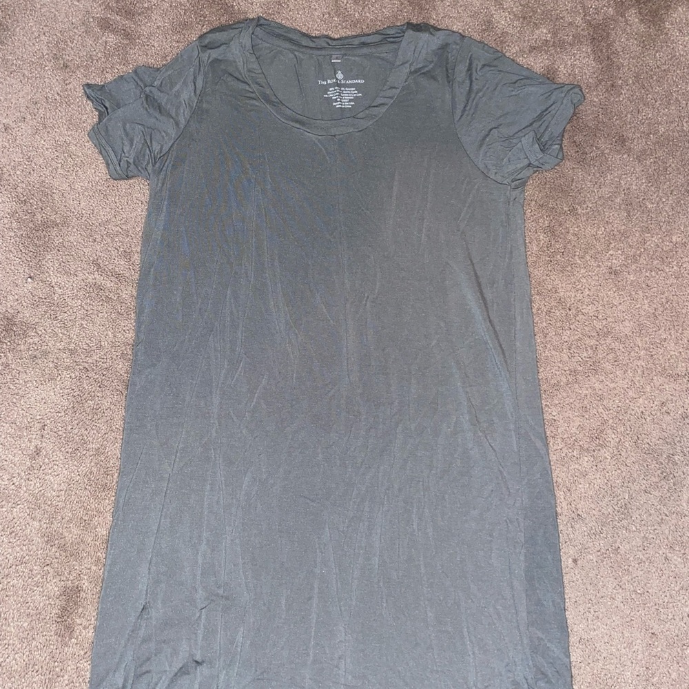olive green t-shirt dress